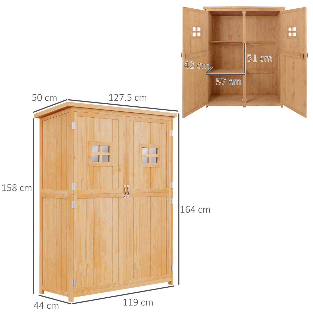 cortex-london-windsor-pine-wood-garden-shed-double-door