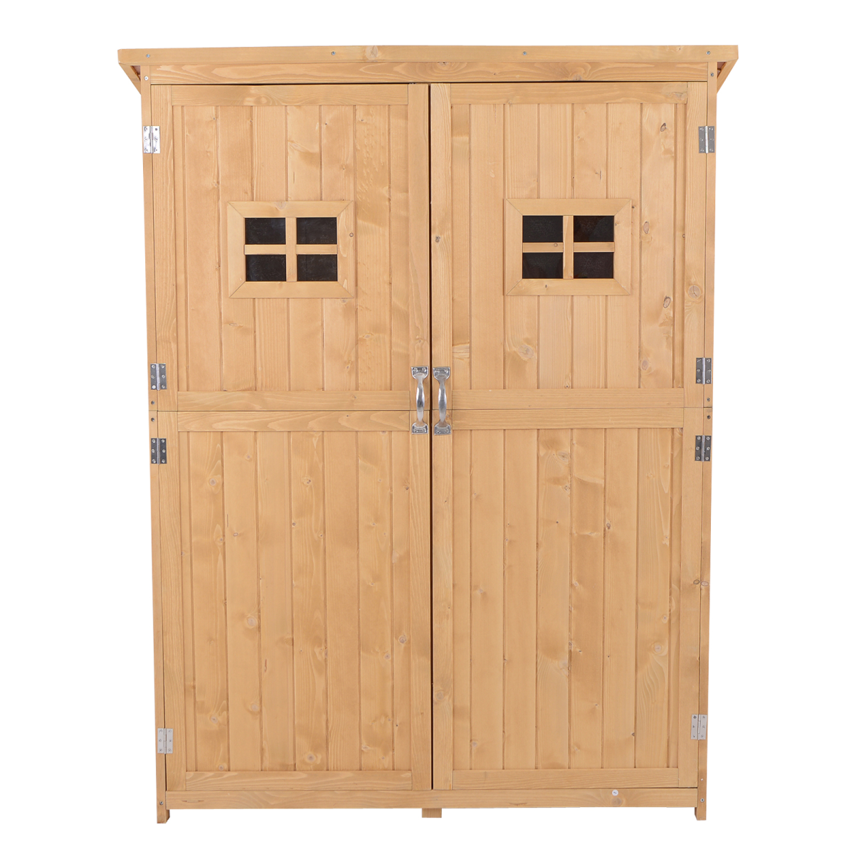 cortex-london-windsor-pine-wood-garden-shed-double-door