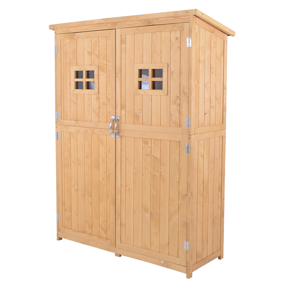 cortex-london-windsor-pine-wood-garden-shed-double-door
