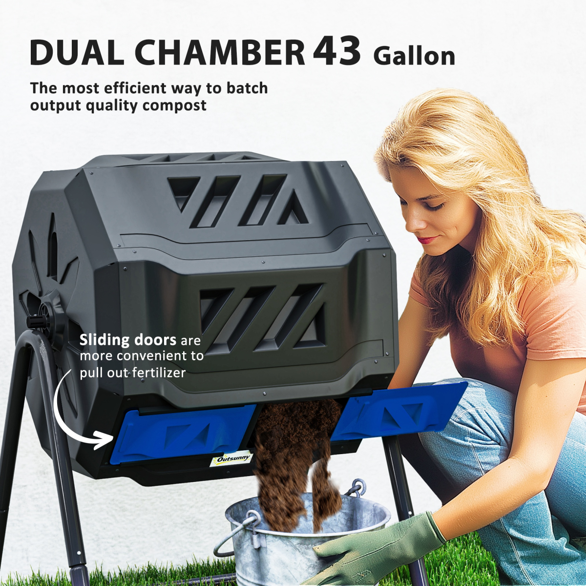 cortex-london-windsor-160l-dual-chamber-tumbling-compost-bin