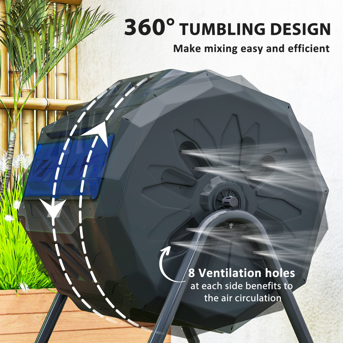 cortex-london-windsor-160l-dual-chamber-tumbling-compost-bin