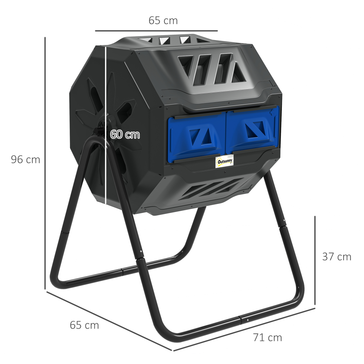 cortex-london-windsor-160l-dual-chamber-tumbling-compost-bin