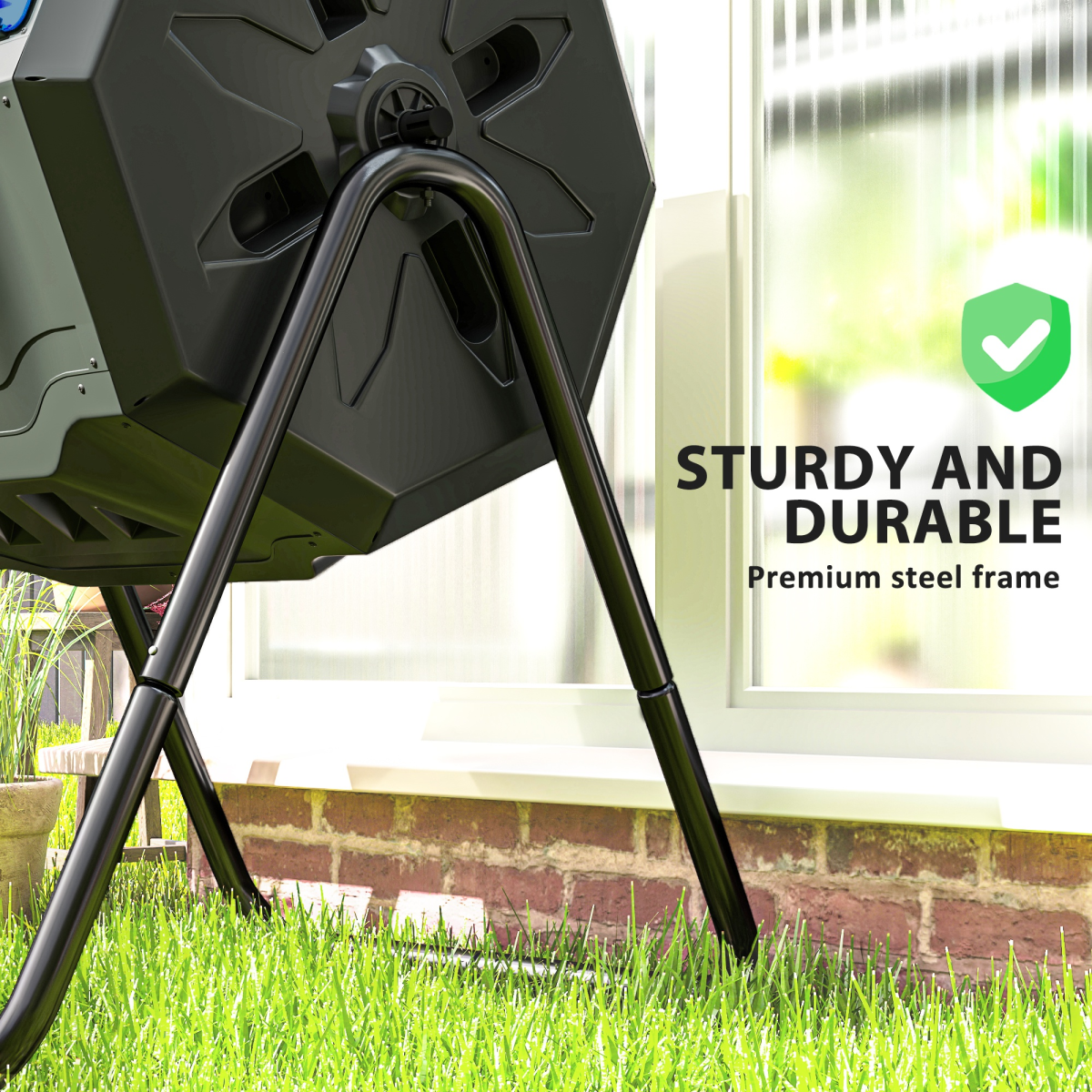 cortex-london-windsor-160l-dual-chamber-tumbling-compost-bin