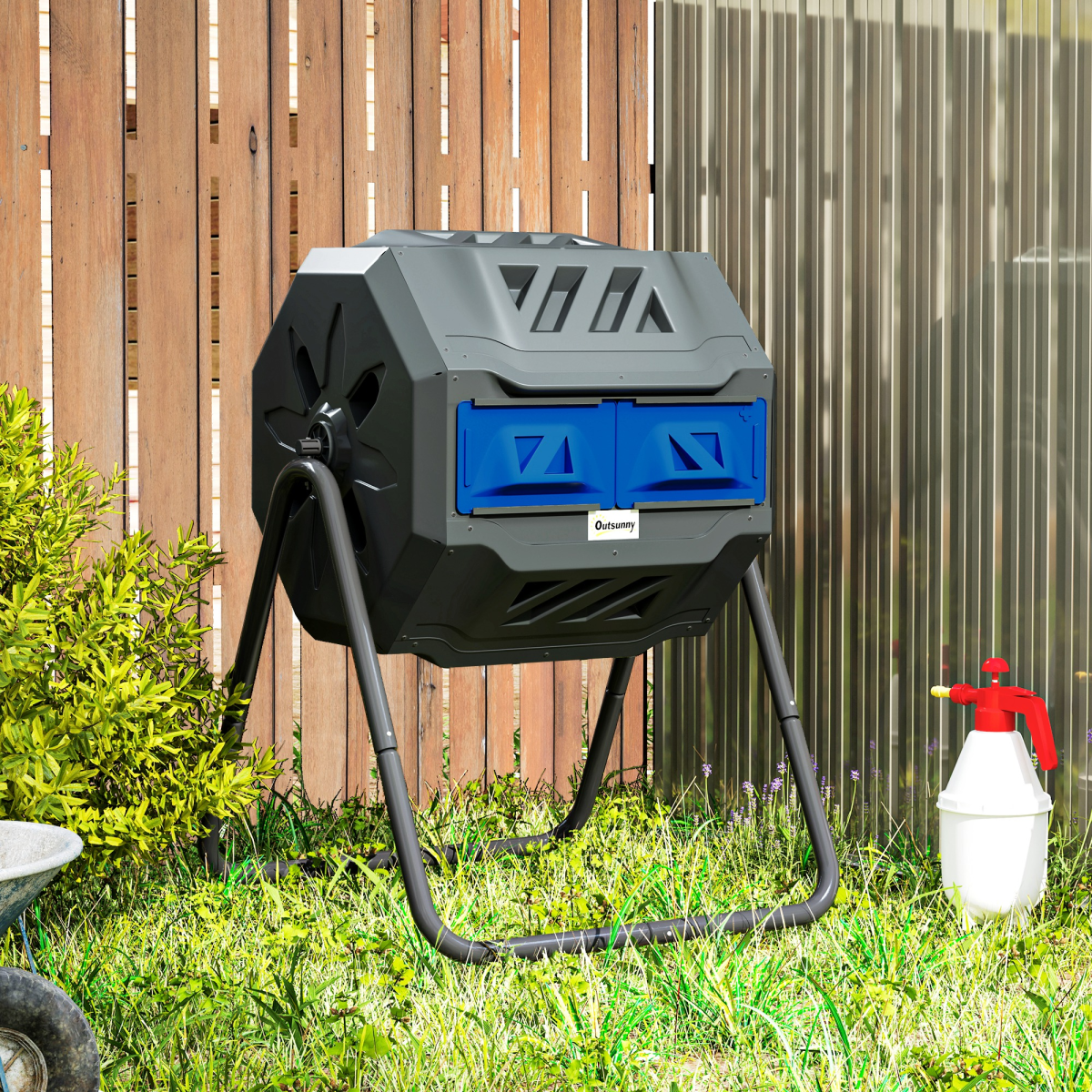 cortex-london-windsor-160l-dual-chamber-tumbling-compost-bin
