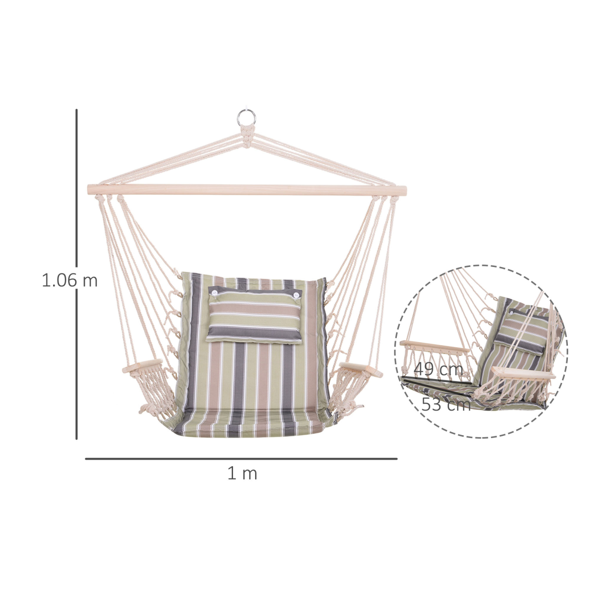 cortex-london-york-haven-rope-hanging-hammock-chair-muted-green-brown-blue-stripes-wooden-armrests
