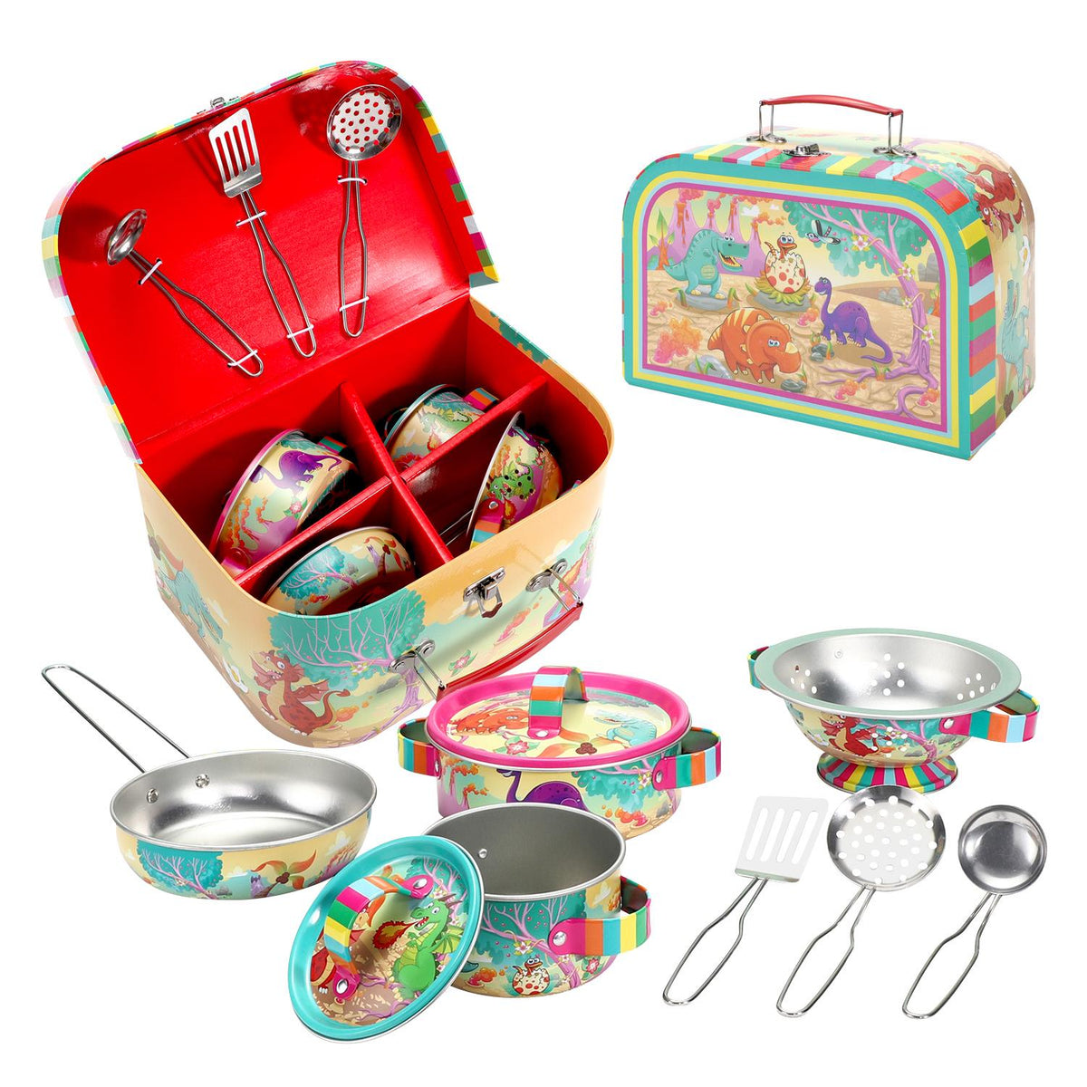 cortex-london-windsor-dinosaur-kitchenware-set-colourful-illustrations-carry-case