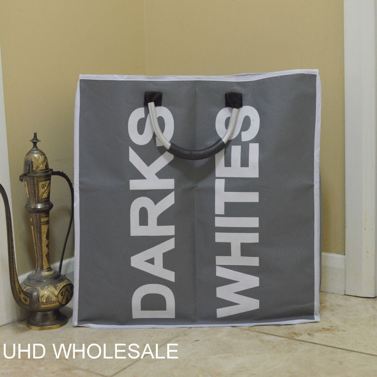 cortex-london-york-double-laundry-bag-dark-grey-metal-handles-polyester