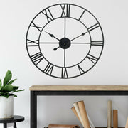 cortex-london-york-40cm-roman-metal-clock-black