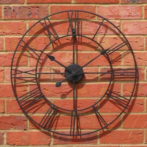 cortex-london-york-roman-metal-wall-clock-60cm-black