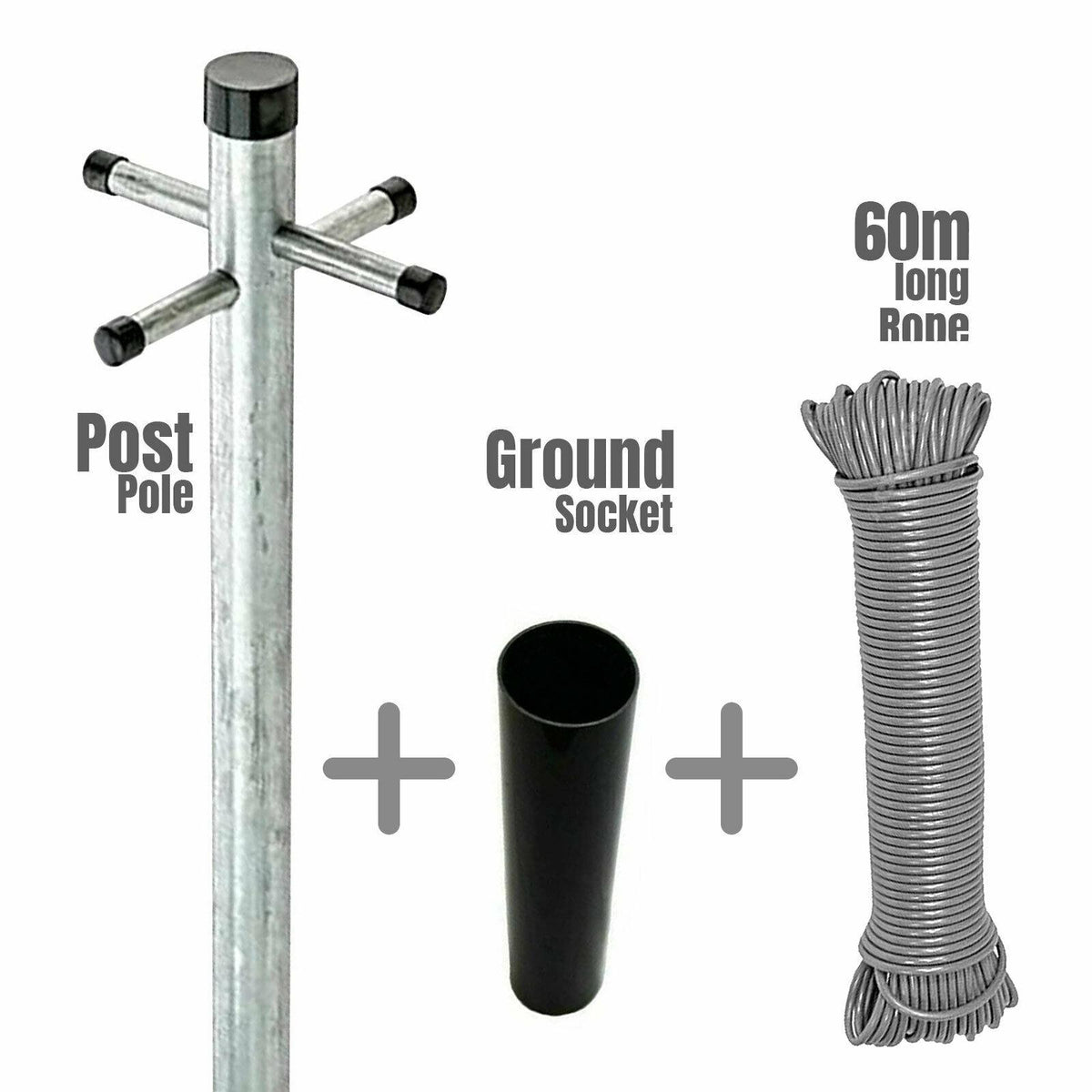 cortex-london-windsor-heavy-duty-galvanised-clothes-pole-outdoor-telescopic-2-piece-2-6m