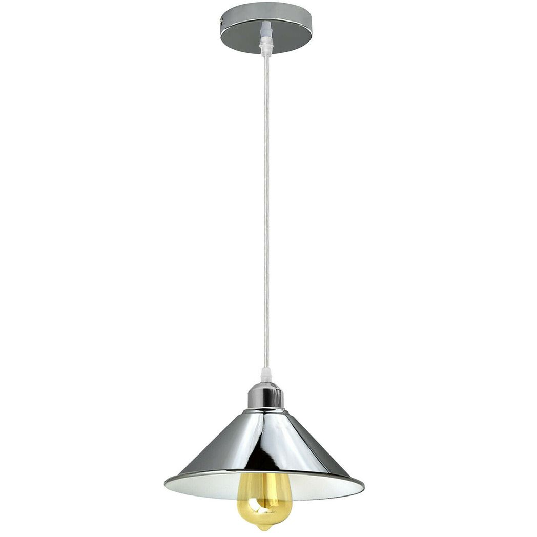 cortex-london-soho-chrome-e27-cone-pendant-light-metal-pvc-95cm-cable