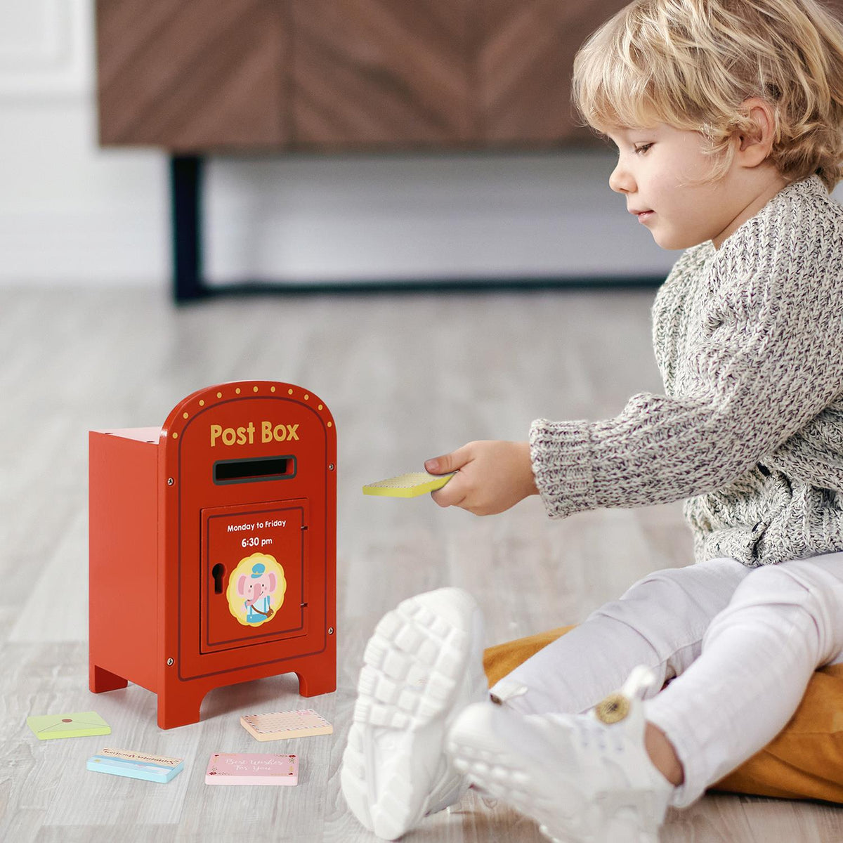 SOKA Wooden postbox Elephant 0000273