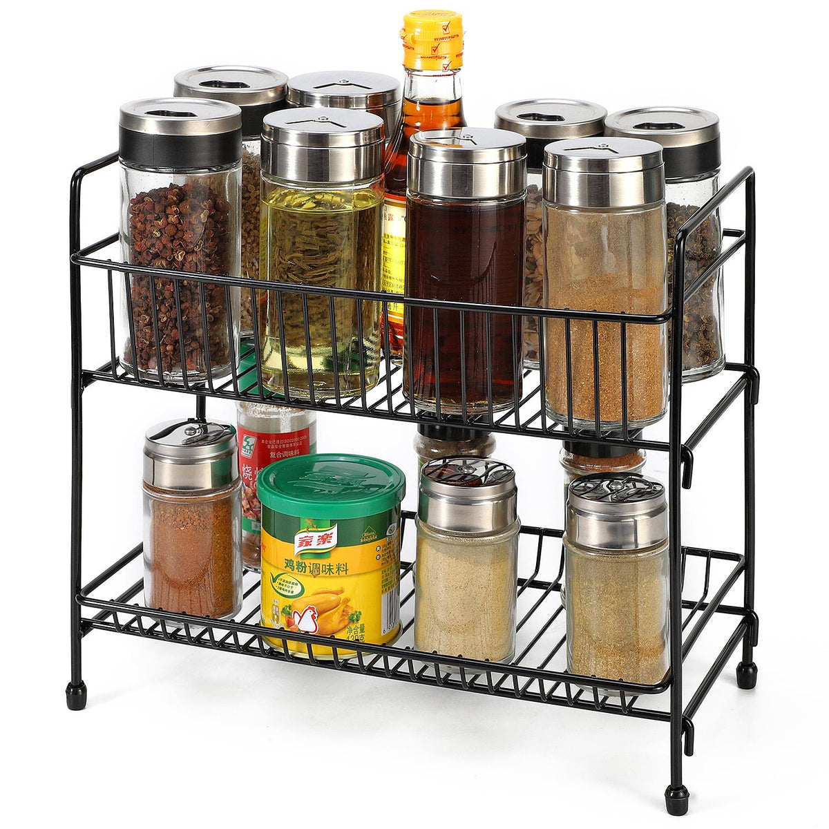 cortex-london-windsor-two-tier-freestanding-spice-rack-organiser-solid-steel