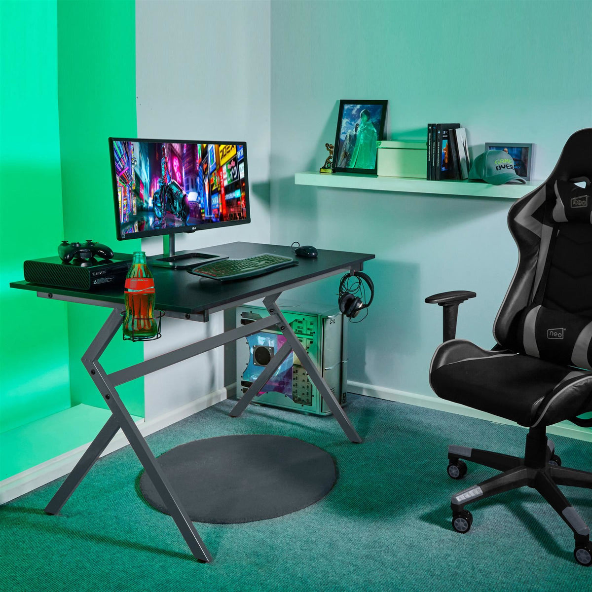 cortex-london-windsor-neo-ergonomic-gaming-desk-headphone-hook-cup-holder-cable-management