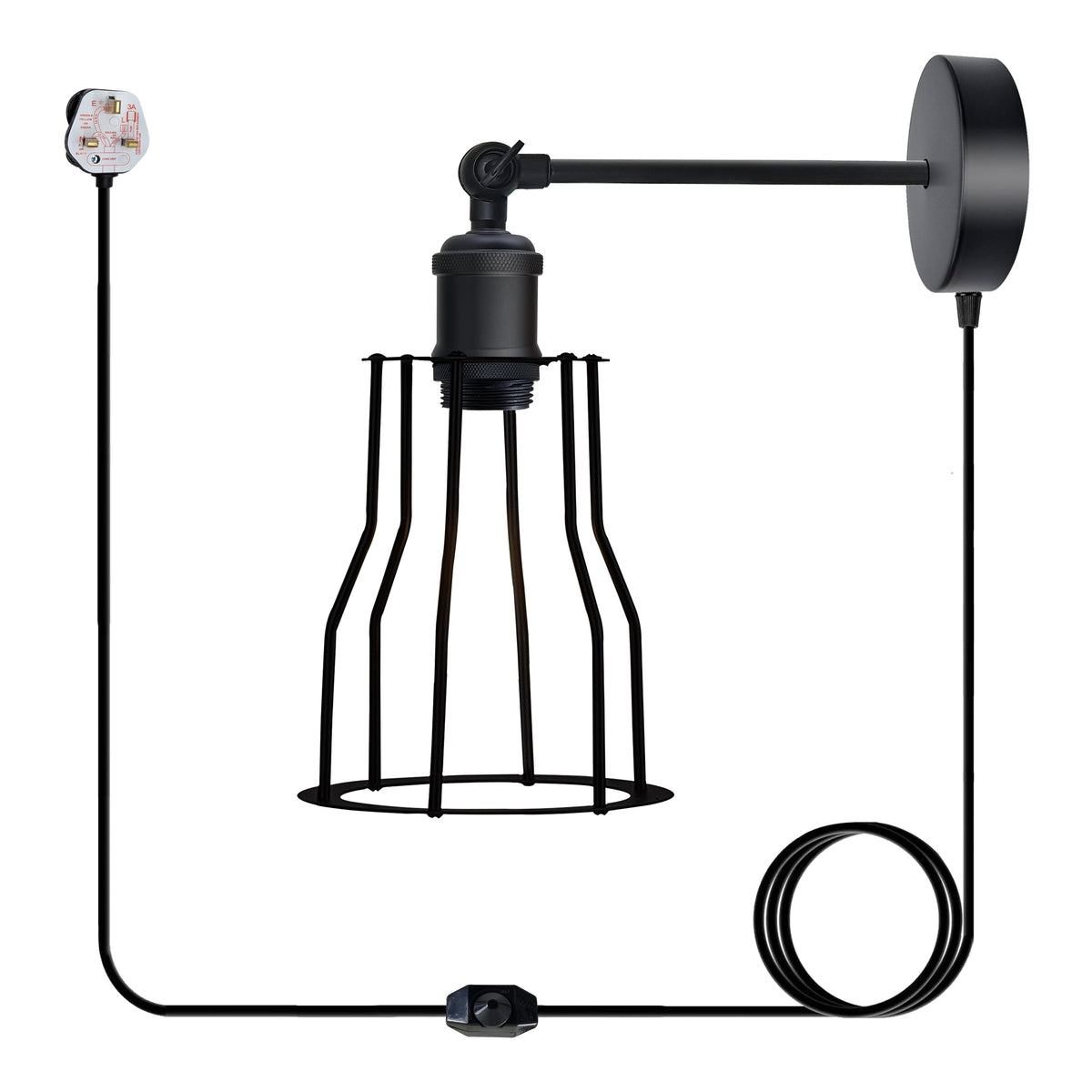 cortex-london-modern-industrial-black-loft-wire-cage-wall-lamp-shade-with-4m-cable-and-dimmer-switch