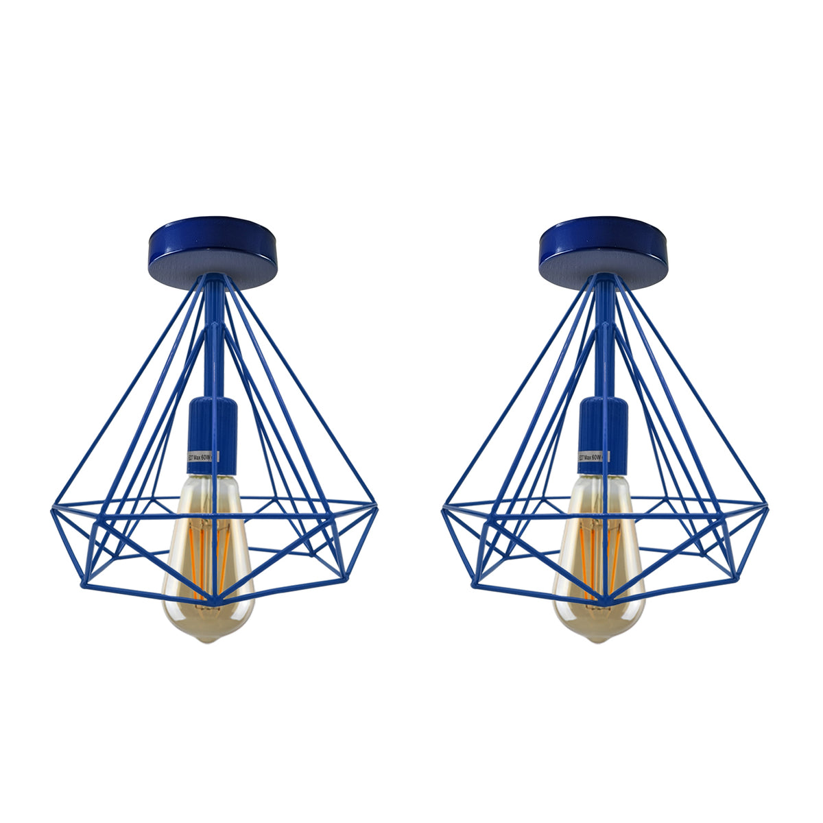 cortex-london-york-black-vintage-metal-cage-flush-mount-ceiling-lights-2-pack