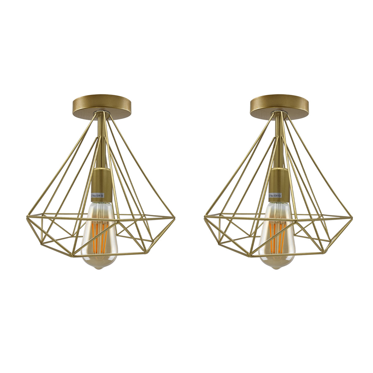 cortex-london-york-black-vintage-metal-cage-flush-mount-ceiling-lights-2-pack