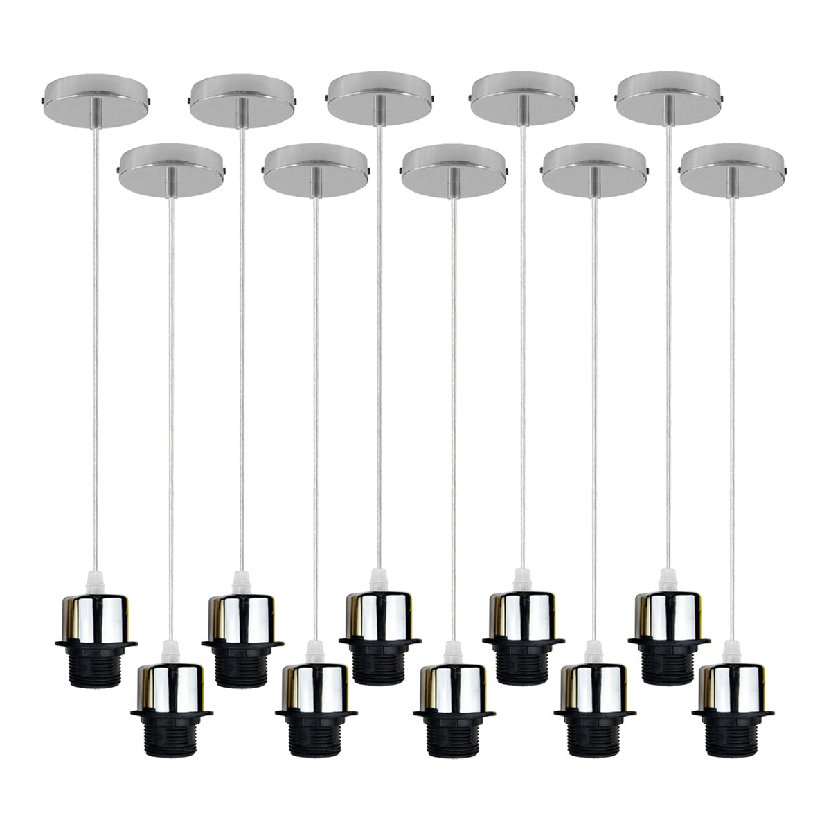 cortex-london-windsor-industrial-chrome-e27-pendant-light-holder-pack-of-10