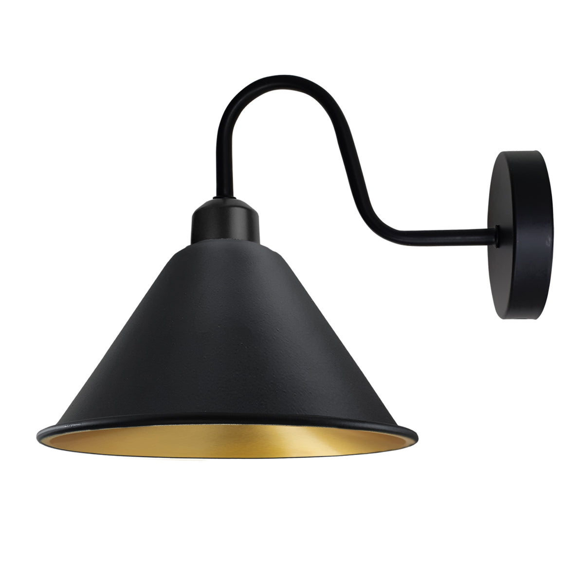 cortex-london-york-black-gold-vintage-swan-neck-wall-light-e27-cone-shade