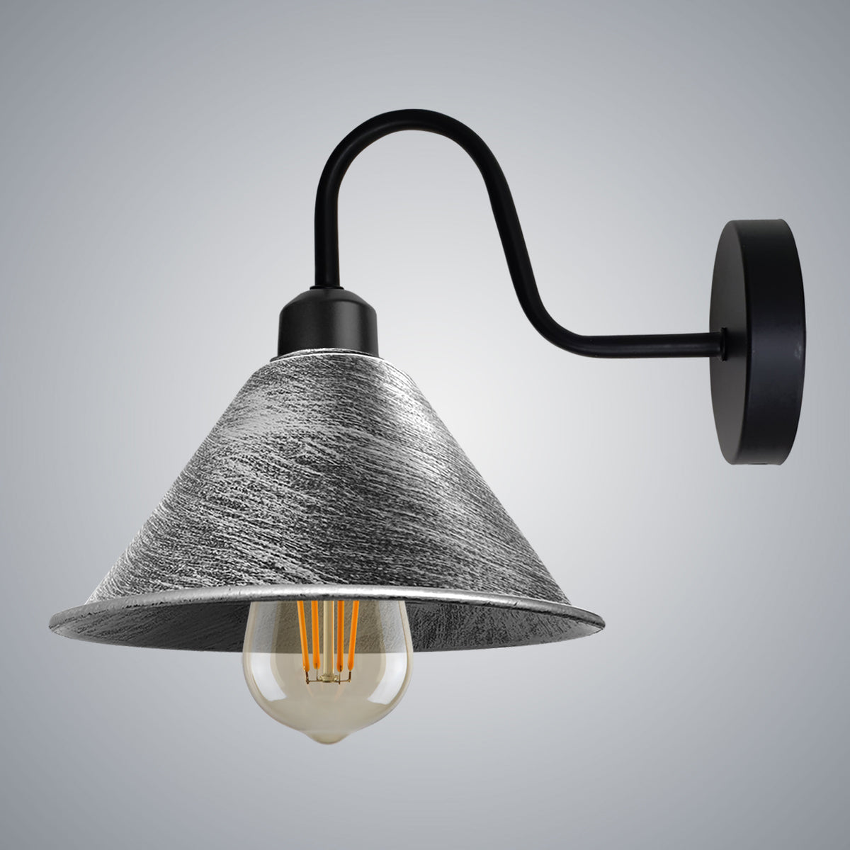 cortex-london-york-brushed-silver-black-vintage-wall-light-e27-metal-cone-shade