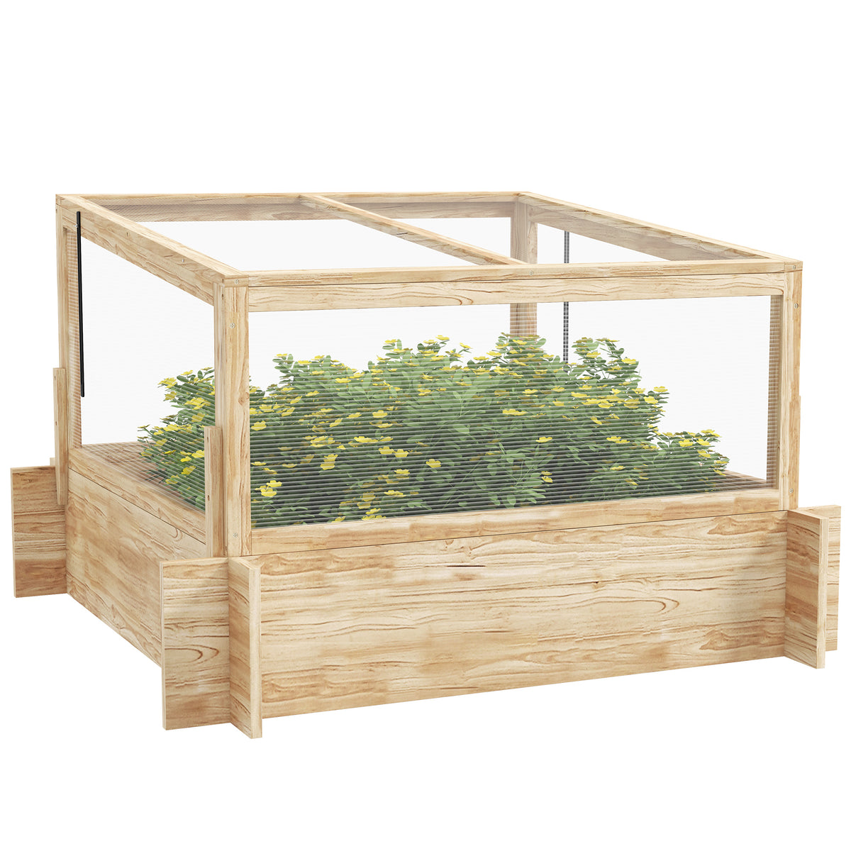 cortex-london-york-raised-garden-bed-cold-frame-greenhouse-fir-wood-polycarbonate