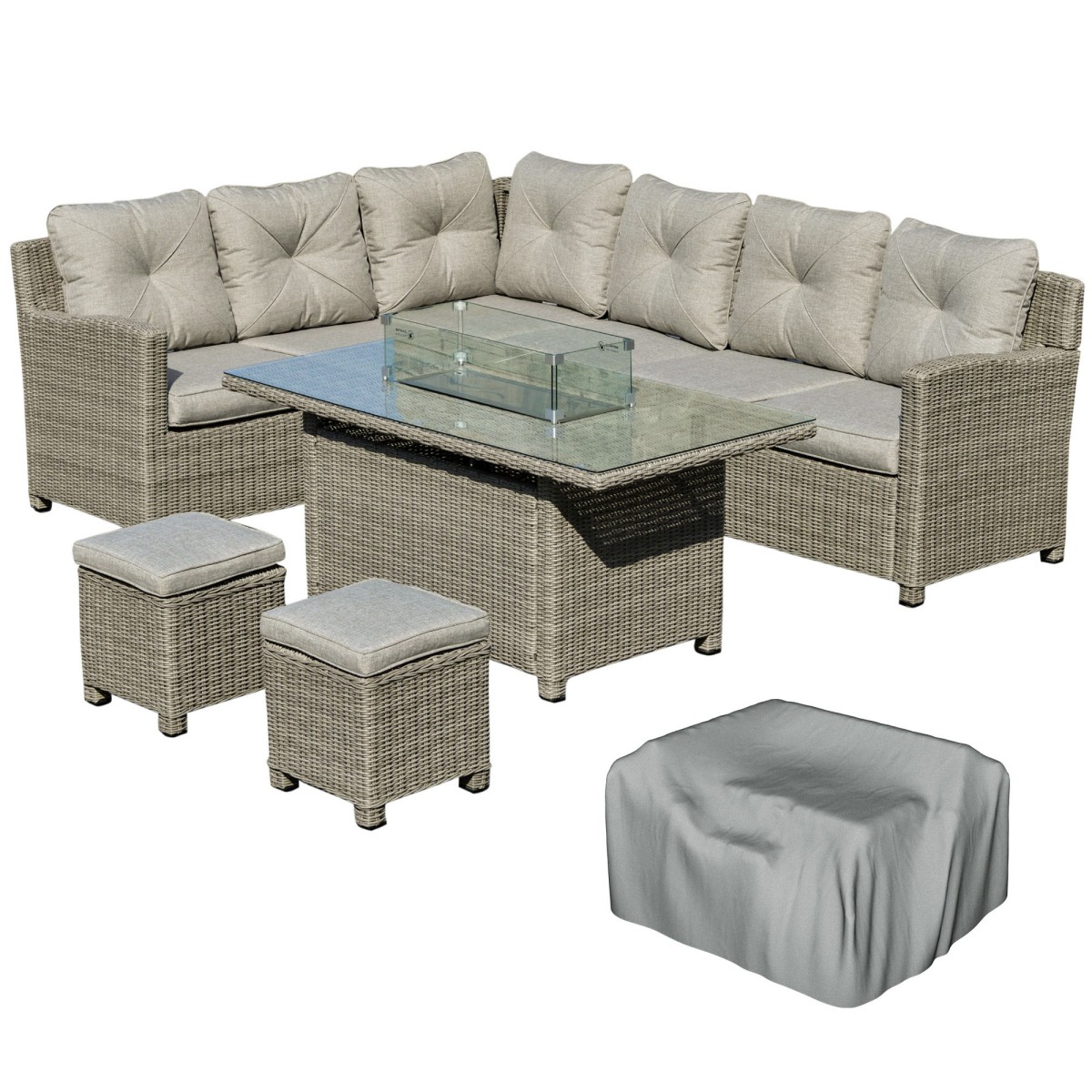 cortex-london-windsor-rattan-garden-fire-pit-sofa-set-grey