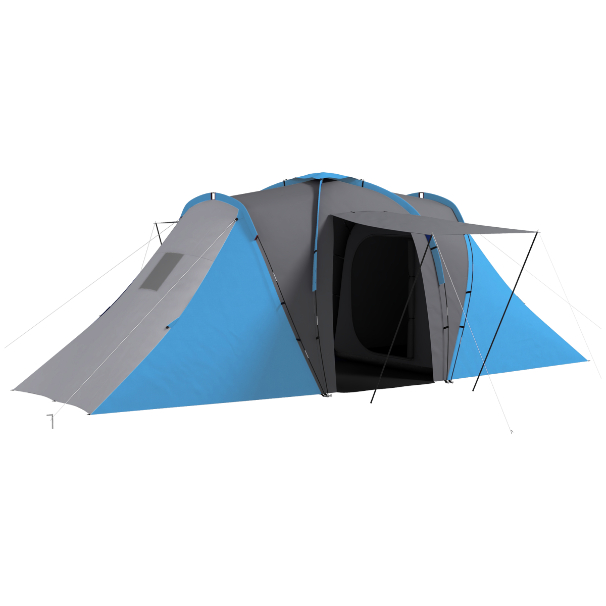 cortex-london-windsor-6-man-camping-tent-two-bedrooms-living-area-grey-blue