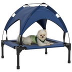 cortex-london-york-cooling-raised-dog-bed-dark-blue-breathable-mesh-canopy