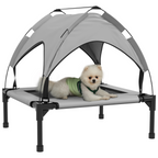 cortex-london-york-cooling-raised-dog-bed-dark-blue-breathable-mesh-canopy