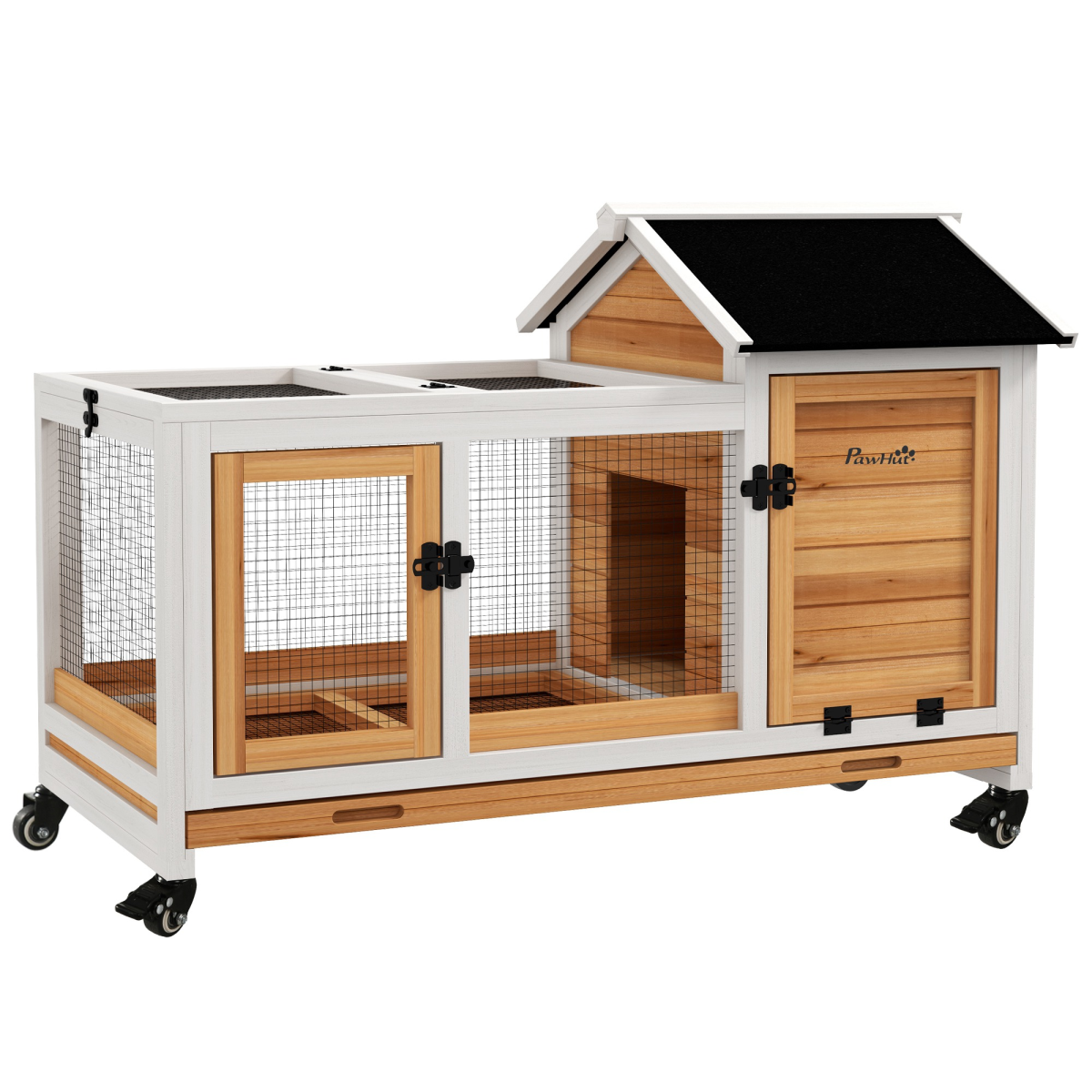 cortex-london-windsor-grey-wooden-rabbit-hutch-with-wheels