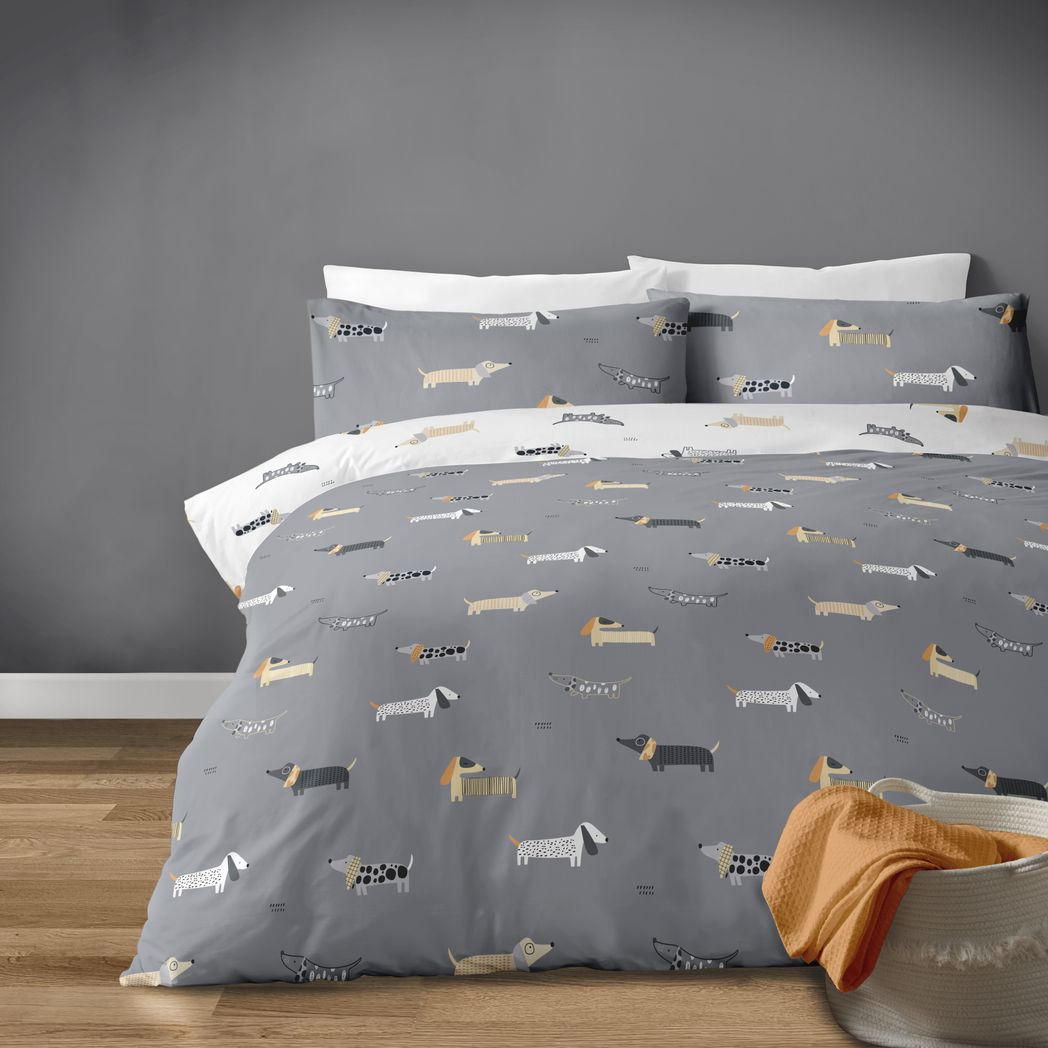 cortex-london-dachys-grey-white-dachshund-sausage-dog-polycotton-duvet-set