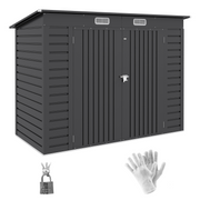 cortex-london-york-metal-garden-storage-shed-double-doors-vents