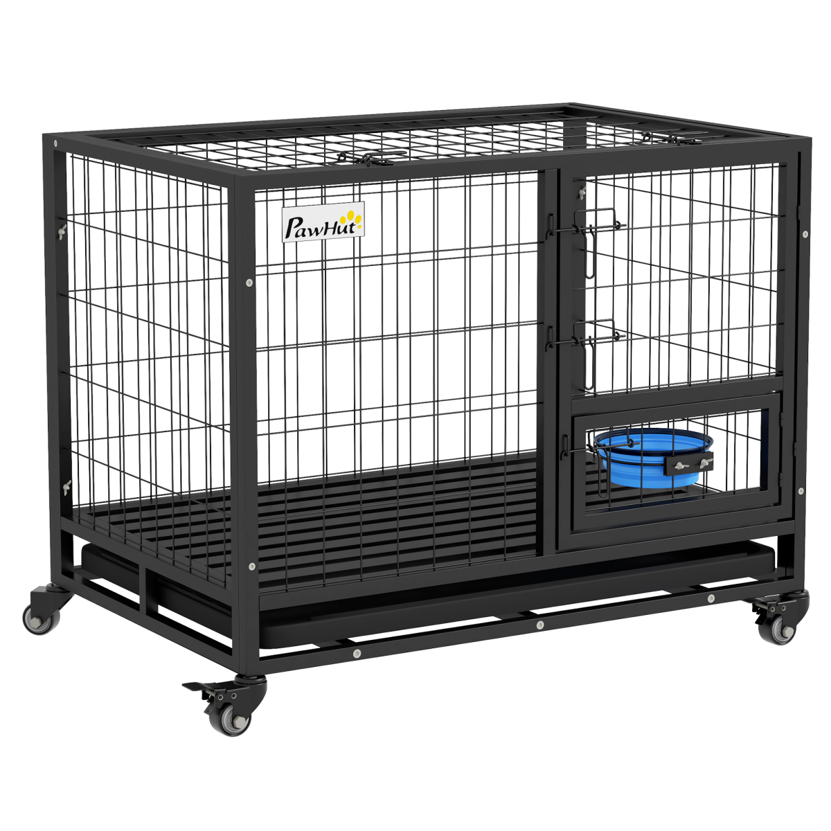 cortex-london-windsor-heavy-duty-dog-crate-on-wheels-with-bowl-holder