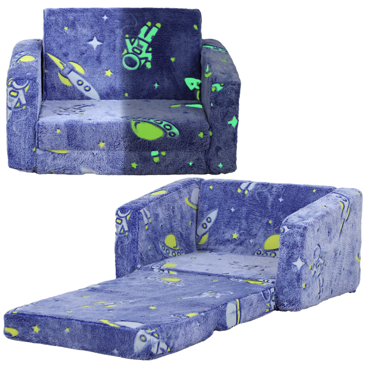 cortex-london-windsor-cosmic-glow-kids-folding-bed-chair-blue