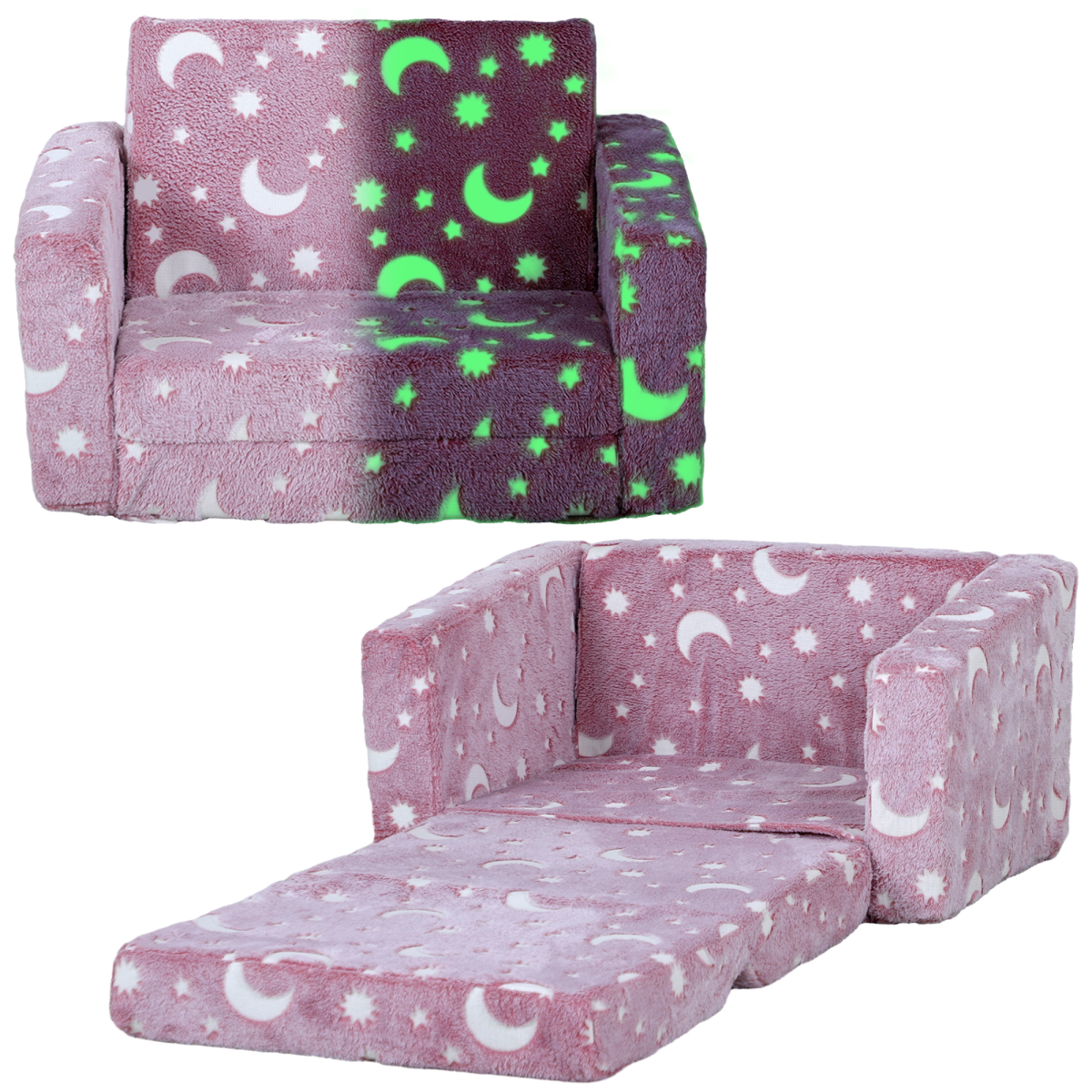cortex-london-windsor-cosmic-glow-kids-folding-bed-chair-blue
