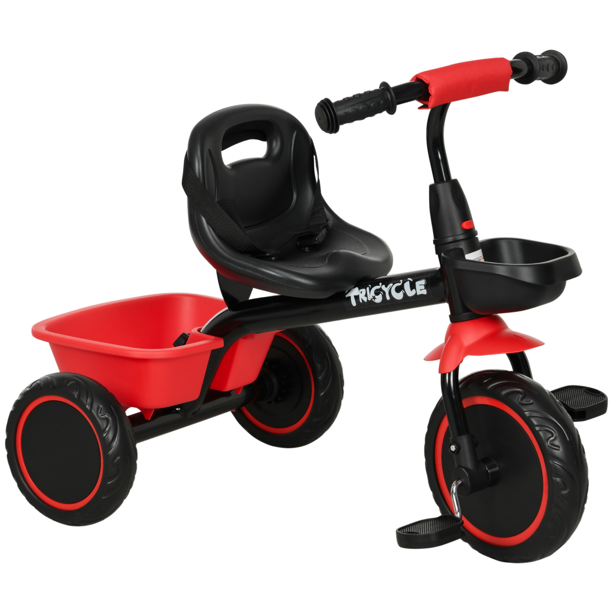 cortex-london-windsor-kids-trike-black-adjustable-seat-storage-baskets
