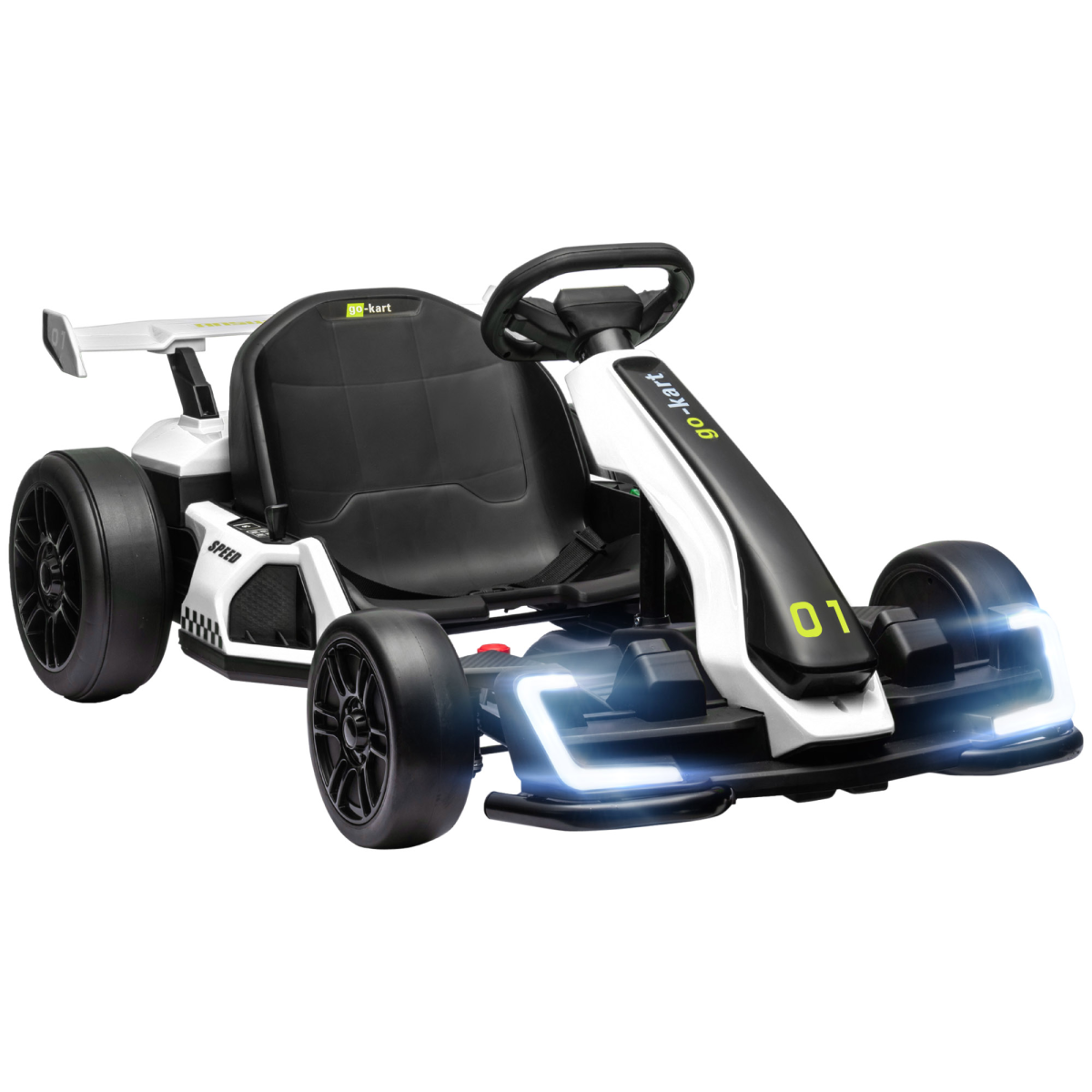 cortex-london-windsor-24v-kids-electric-go-kart-adjustable-seat-green