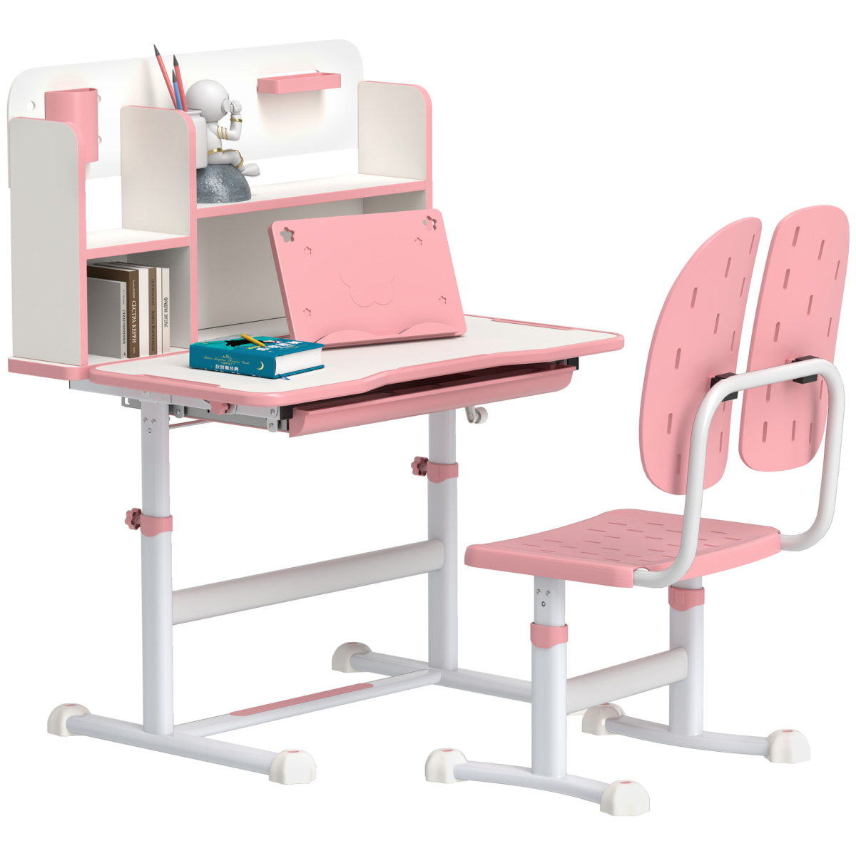cortex-london-windsor-adjustable-kids-desk-and-chair-set-grey-white-tiltable-desktop-reading-rack