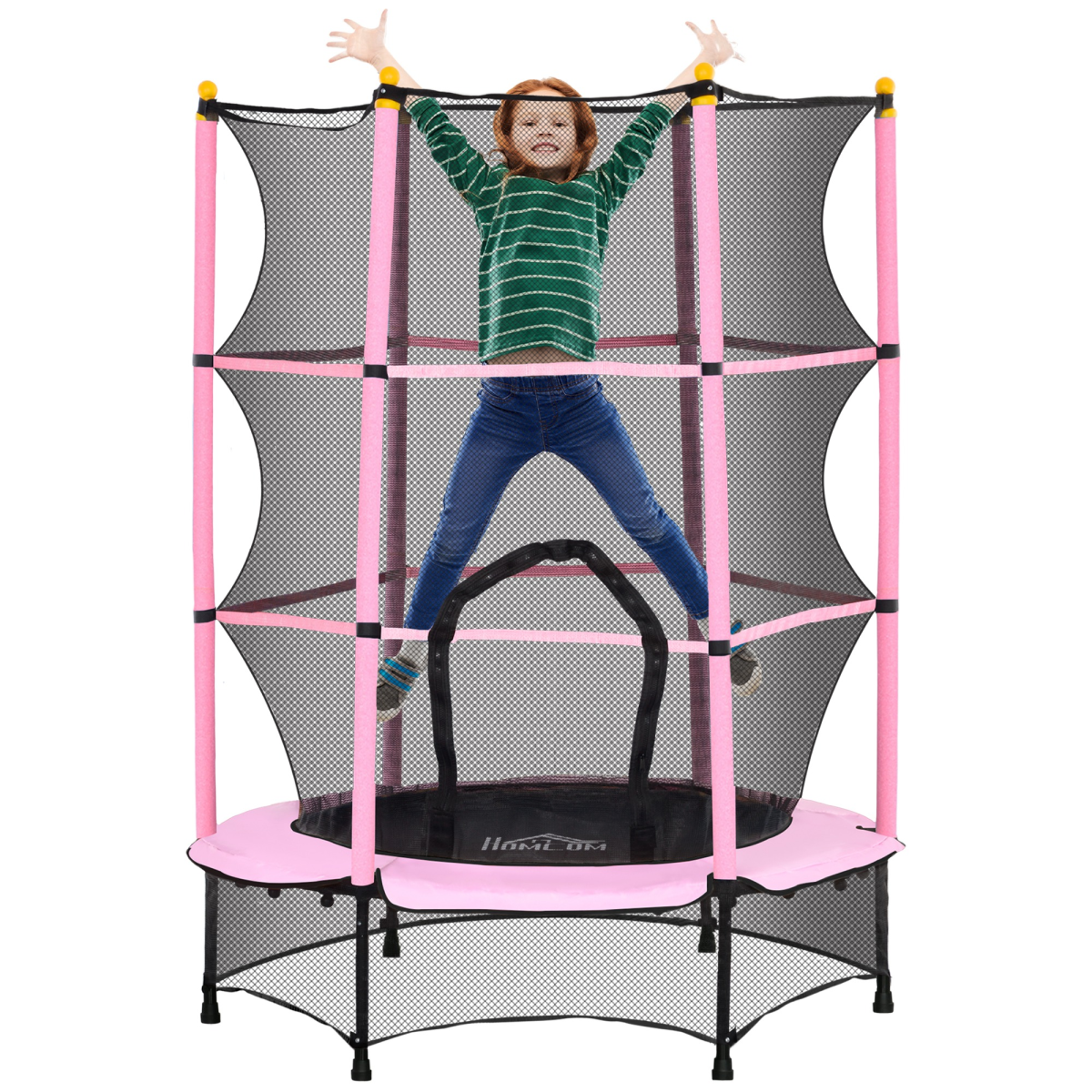 cortex-london-windsor-kids-trampoline-safety-enclosure-black-indoor-outdoor