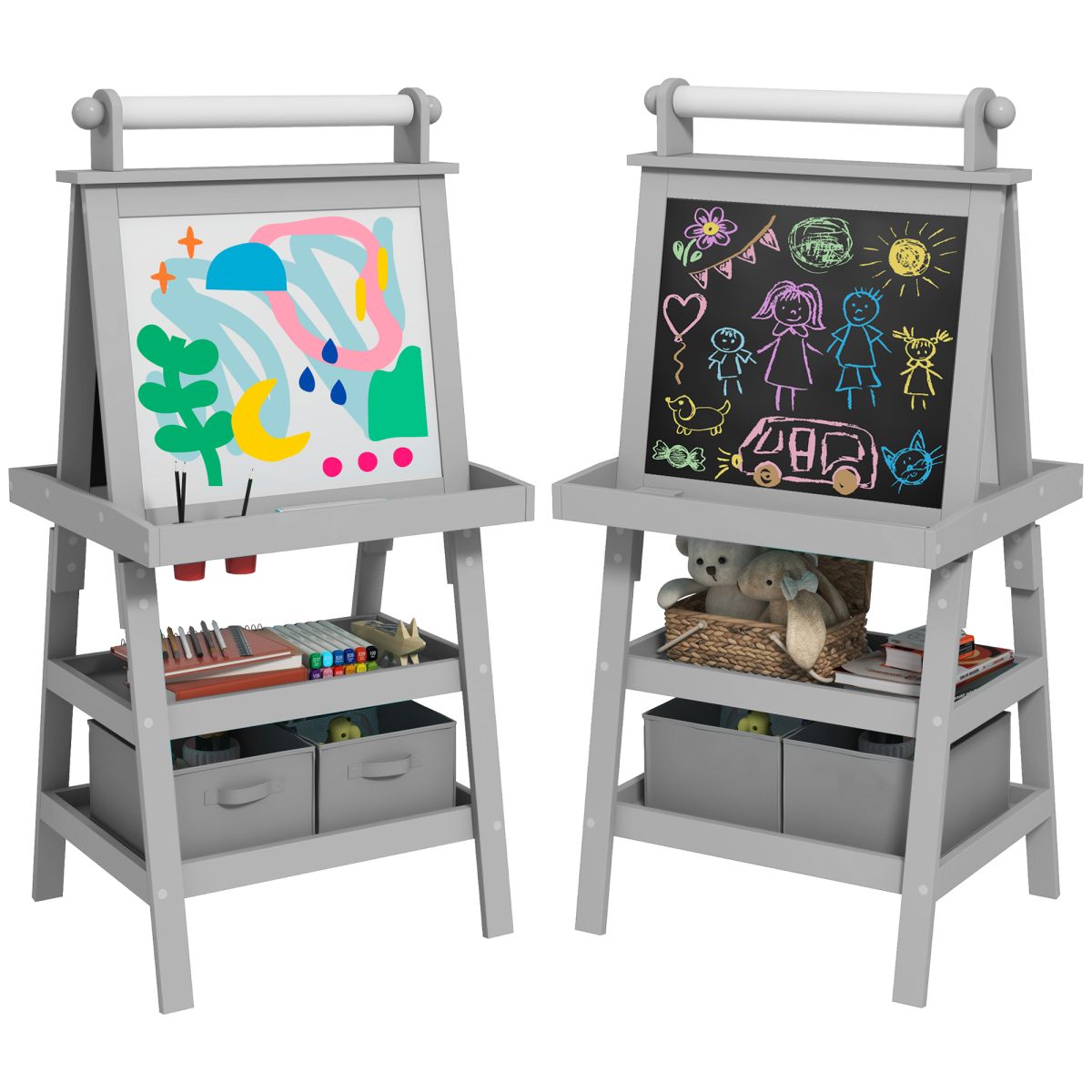 cortex-london-windsor-kids-double-sided-art-easel-paper-roll-green