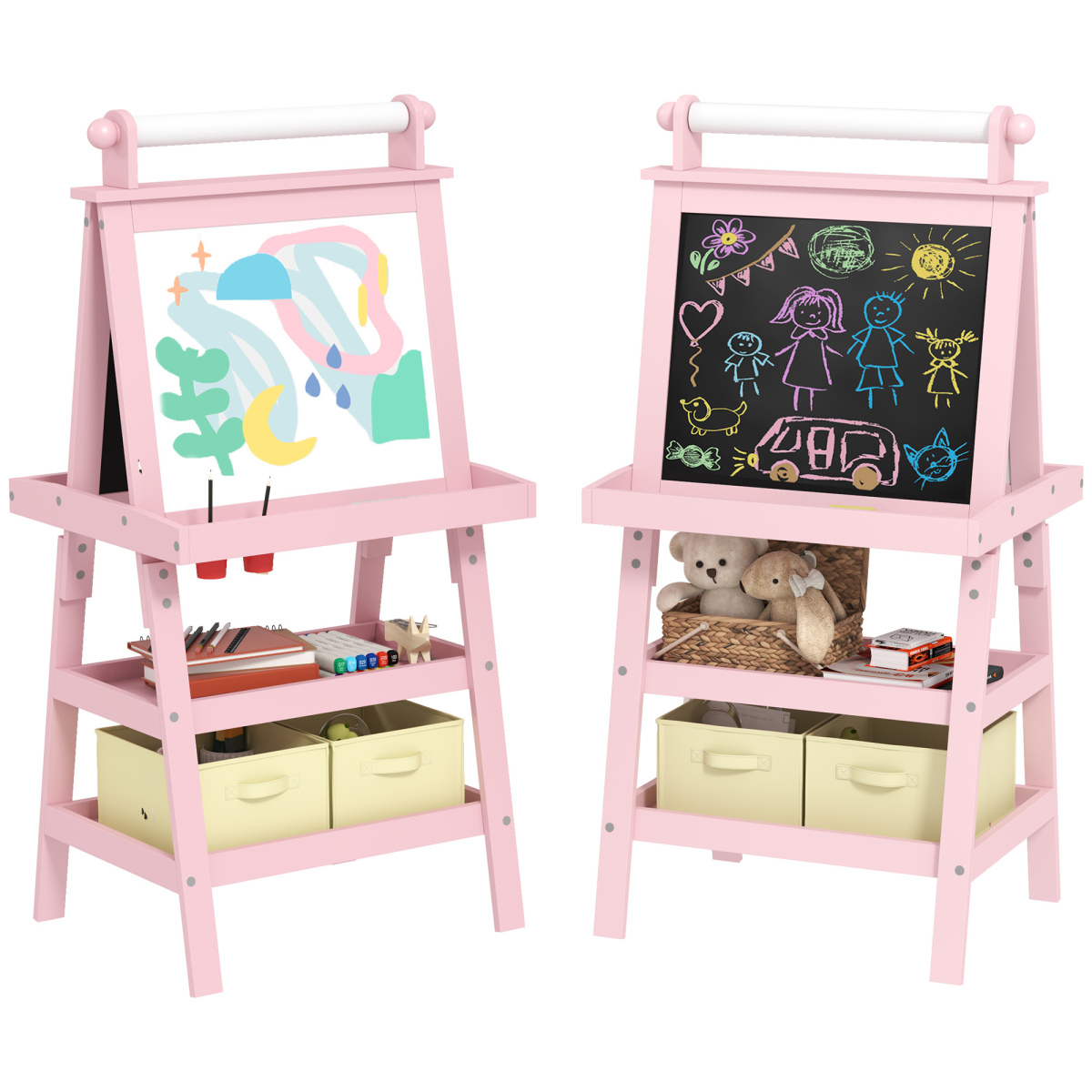 cortex-london-windsor-kids-double-sided-art-easel-paper-roll-green