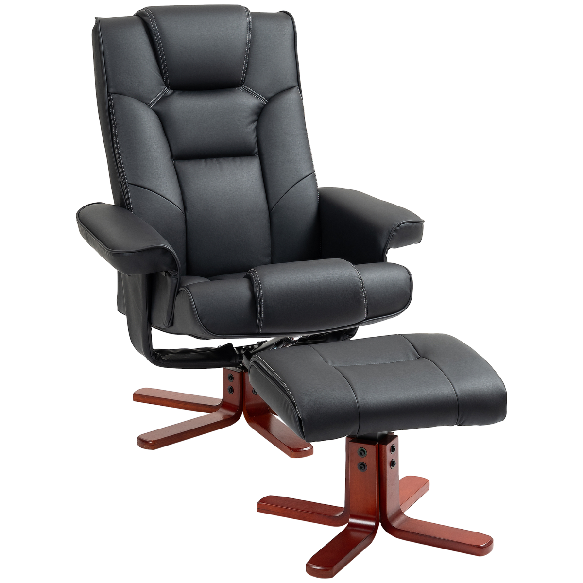 cortex-london-windsor-faux-leather-reclining-armchair-footstool-black-dark-red