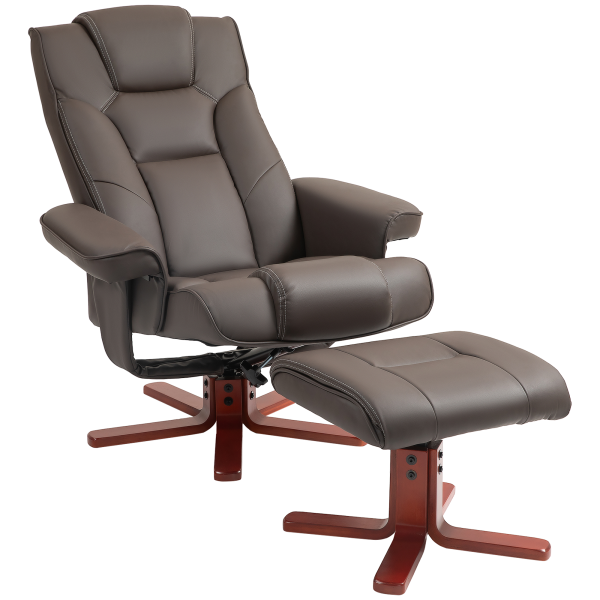 cortex-london-windsor-faux-leather-reclining-armchair-footstool-black-dark-red