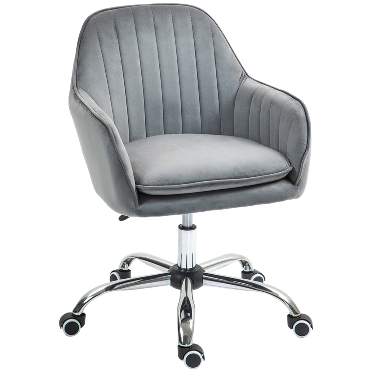 cortex-london-windsor-grey-velvet-feel-swivel-office-chair