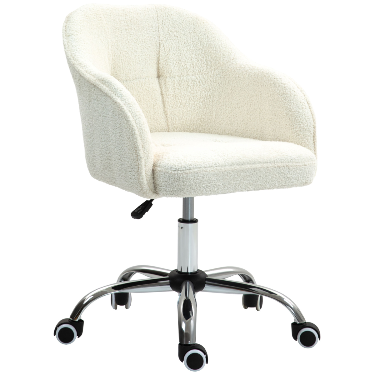 cortex-london-windsor-cream-white-teddy-fleece-vanity-chair-height-adjustable-wheels