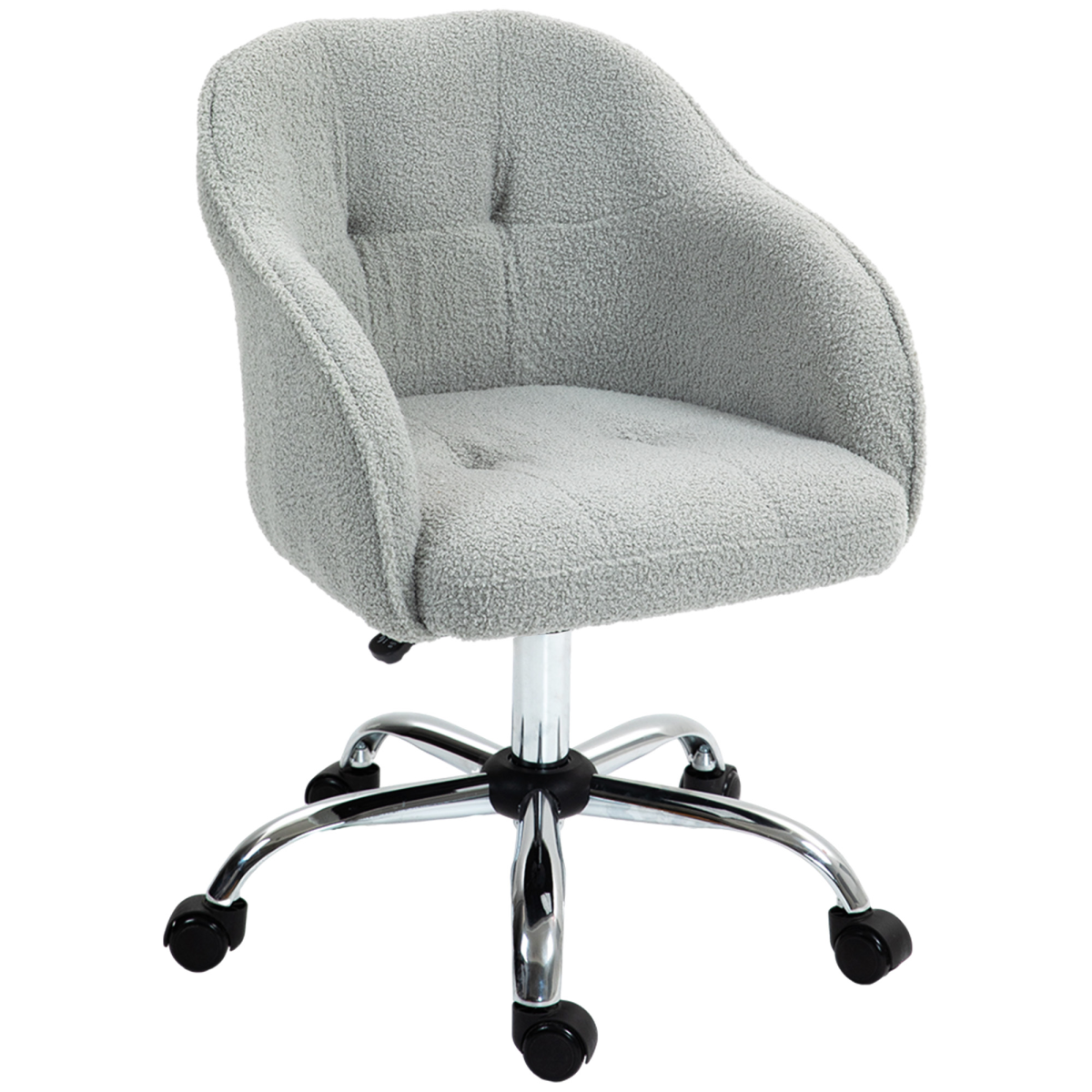 cortex-london-windsor-cream-white-teddy-fleece-vanity-chair-height-adjustable-wheels