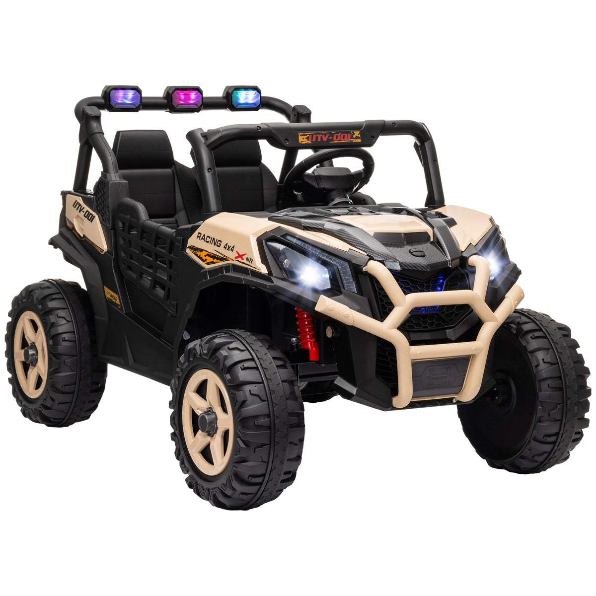 cortex-london-windsor-24v-two-seater-khaki-kids-electric-car-remote-control