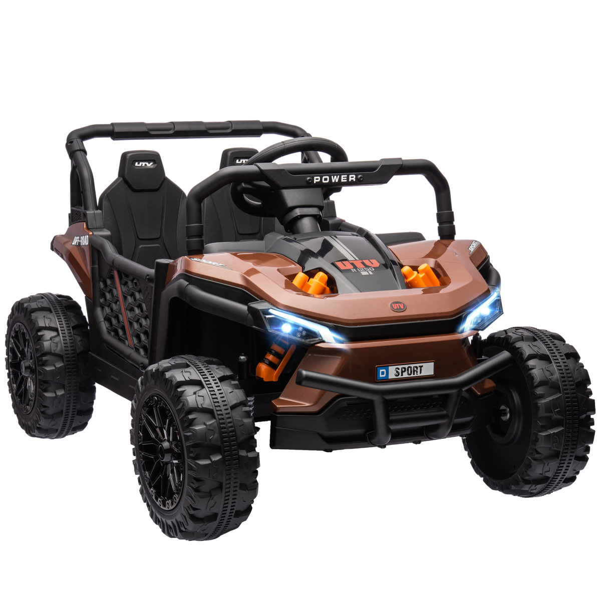 cortex-london-windsor-12v-kids-electric-ride-on-truck-brown