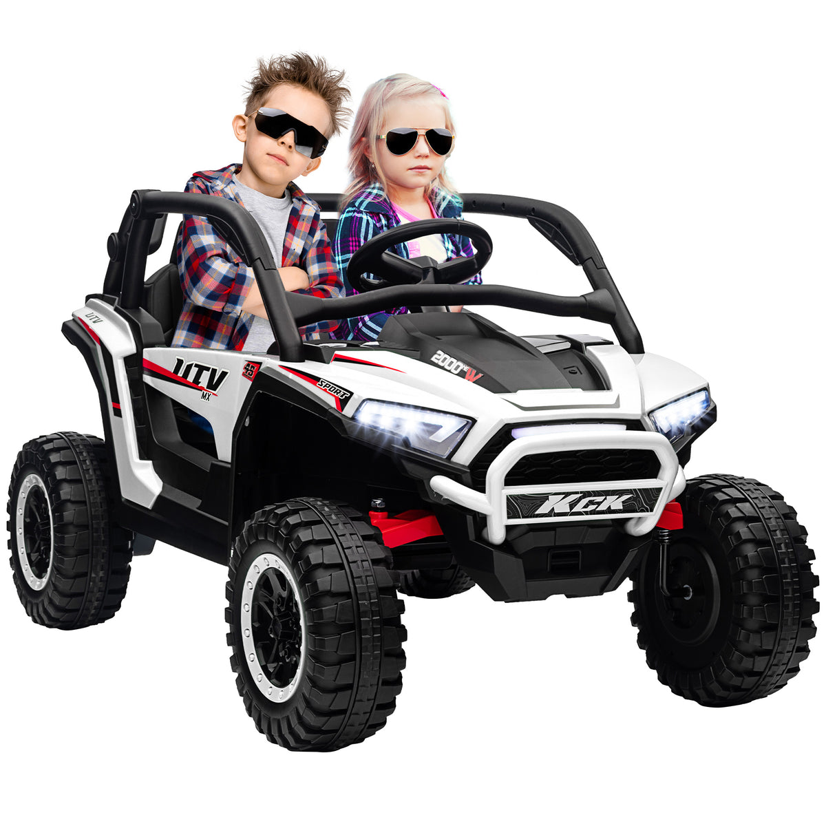cortex-london-windsor-24v-two-seater-ride-on-truck-white