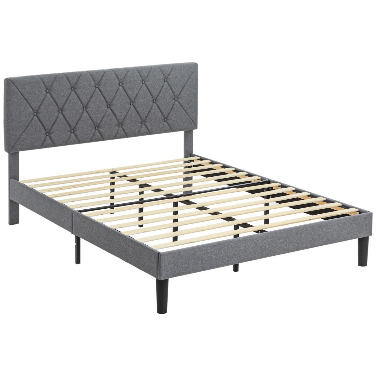 cortex-london-windsor-double-bed-frame-adjustable-linen-look-headboard-grey-black